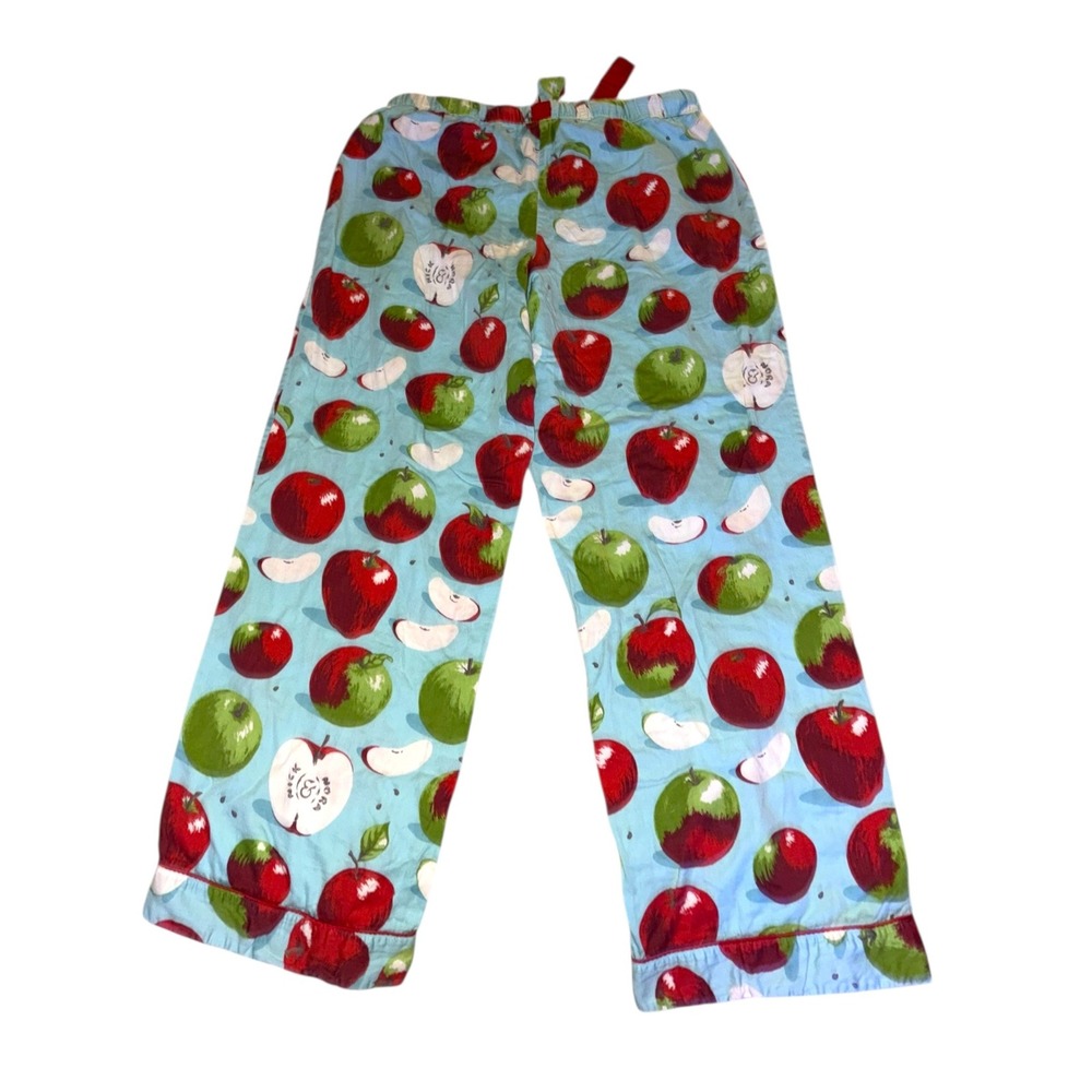 Nick & Nora Vintage Flannel Pajama Pants Apple of my Eye! sz LG
